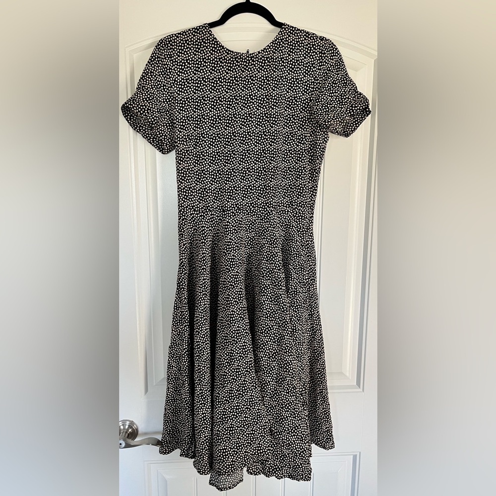H&M Black and Cream Polka Dot Dress
